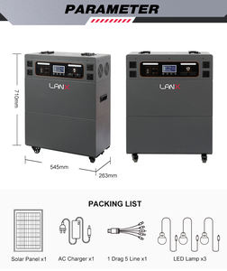 Échantillon Commandes Bienvenue Nouvelle Version Stockage d'énergie 5000W Système d'énergie solaire Fer Maison Intérieur Ménage Centrale solaire - Product Image 5