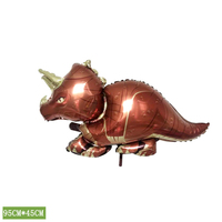 Ballons en aluminium imperméables en gros, motif dinosaure de dessin animé (T-rex, Velociraptor) pour décorations de fête d'anniversaire, avec logo et taille personnalisables