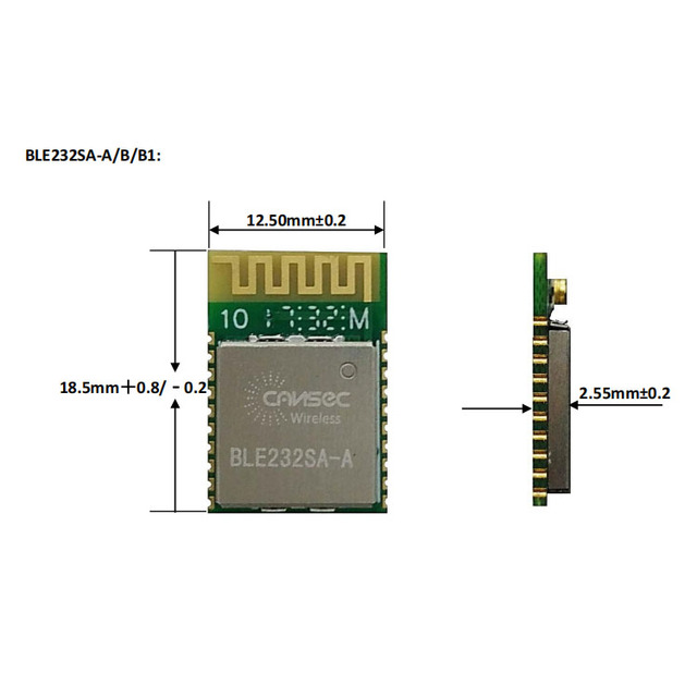 Iot Platform Solutions 2.4GHz Cansec BLE232SA/UA-B BLE 5.0 Module ST BLUENRG-232 Blue Tooth Mesh