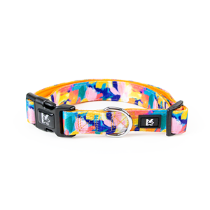 Kingspeed Upgrade Collar de perro pintura al óleo tres tamaños ajustable Collar de mascota colorido impreso Collar de cachorro - Product Image 1