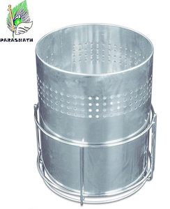 High Quality Dustbin (PARASNATH) Stainless Steel Open-Top Bin Holder (10.5 Inch Silver) - Product Image 6