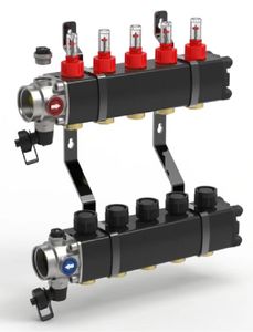 Diseño moderno Poliamida UFH Colector Salida de fábrica 220V Sistema de calefacción por suelo radiante Calefacción hidrónica radiante PEX para sistema HVAC - Product Image 2
