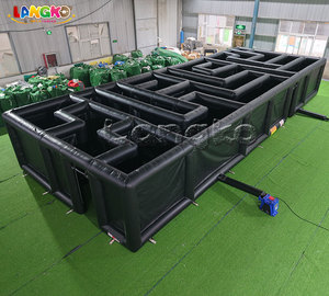 Modèle gonflable de <span class=keywords><strong>labyrinthe</strong></span> de modèle d'impression d'événement de jeu extérieur pour l'affichage carré d'activité commerciale - Product Image 4