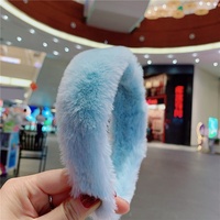 Accessoires de cheveux pour femmes coréennes à la mode, bandeaux pour filles, automne-hiver, bandeaux en peluche, bandeaux doux en fourrure de lapin pour femmes