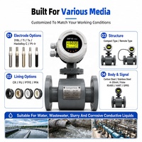 Débitmètre électromagnétique industriel à grand diamètre DN100 DN200 DN300, débitmètre magnétique à brides en acier moulé pour eaux usées