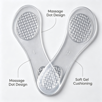 Semelle intérieure transparente en gel 3/4 avec fonctions antidérapantes, d'absorption des chocs invisibles et de massage. Convient aux chaussures à talons hauts.