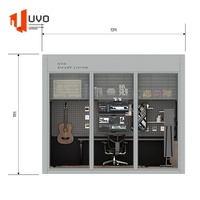 Oficina Prefabricada Modular para Patio Trasero, Estudio, Oficina Inteligente, Espacio de Trabajo Personalizado para Trabajo Remoto