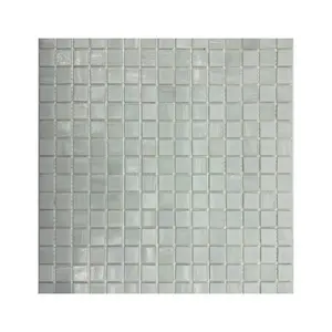 Nouveaux carreaux de mosaïque en verre transparent gris, mosaïque de cuisine, verre décoratif pour hôtel, sol et salle de bain, mosaïque en verre thermofusible