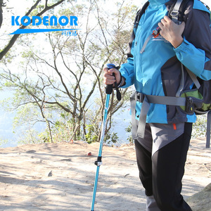 Codeno Wolf Warriors da esterno 9 bastone da arrampicata a tre sezioni in lega di alluminio dritto pieghevole bastone da sci stampella EVA serratura esterna - Product Image 3