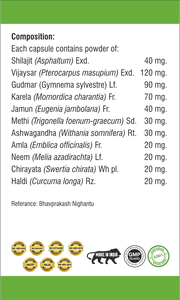 Cápsulas Botánicas Ayurvédicas GraMadhu, 30 Cápsulas con Mezcla Herbal Premium de Neem Patra, Gudmar, Karela, Jamun y Amla - Product Image 2