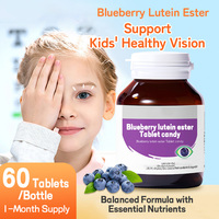 Permen Kunyah Kesehatan Mata Blueberry Lutein Ester dengan DHA dan Karoten OEM