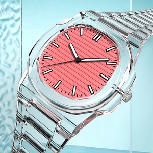 Reloj de Cuarzo para Hombre con Números Arábigos Clásicos, Material Plástico Transparente, Resistente al Agua, Venta al Por Mayor de Fábrica - Product Image 1
