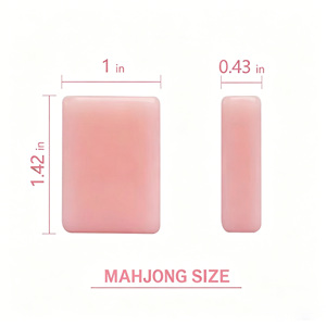 160 tuiles de mahjong américaines en acrylique rose <span class=keywords><strong>parisien</strong></span> |   Ensemble de décorations en cristal peintes à la main pour la maison, les jeux et les cadeaux - Product Image 3