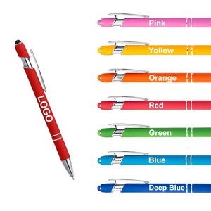 ปากกาโลหะพลาสติกอะลูมิเนียมแบบกำหนดเองได้ พร้อมโลโก้ ของขวัญ ปากกาลูกลื่นสีดำ ขนาด 0.5 มม. พร้อมหัวปากกาสไตลัสสำหรับเครื่องเขียน - Product Image 1