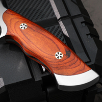 HL Nouveau Couteau à lame fixe en acier 3CR13 Dragon Bone Full Tang, haute dureté, outil multifonctionnel de survie en plein air et d'autodéfense