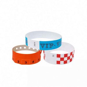 Bracelet en Tyvek imperméable, bracelets en papier de qualité supérieure avec logo personnalisé - Product Image 2