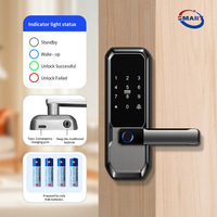 Cerradura Digital Inteligente Smartstone H8 de Aleación de Aluminio con Huella Dactilar, Control por App Tuya, Contraseña/Tarjeta/Llave, Cerrojo Inteligente para Uso Doméstico