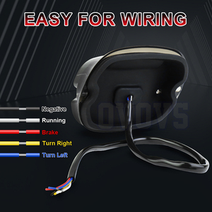 Feu Arrière LED OVOVS à Lentille Fumée avec Éclairage <span class=keywords><strong>de</strong></span> <span class=keywords><strong>Plaque</strong></span> d'Immatriculation pour Moto Harley Davidson - Product Image 6