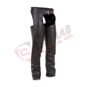 Elegante cuero de vaca transpirable color personalizado's Bikers Chaps motocicleta montar en motocicleta Chaps con cinturón - Product Image 5