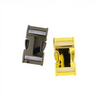Accessoires de quincaillerie pour sacs à dos et bagages en métal noir, boucles à dégagement rapide en alliage de zinc pour sacs à main, 10mm, 15mm, 20mm, 25mm