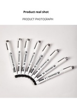 Ensemble de 8 stylos à dessin noirs imperméables, pour croquis, esquisses, détails, pointe fine, art