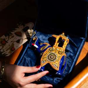 Figura de Elefante Ambabari Meenakari con Trabajo de Joyería, Pieza Decorativa Artesanal de Elefante para Decoración del Hogar y Artículo de Regalo - Product Image 2