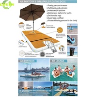 Plate-forme de quai pour yacht gonflable VERT plate-forme de pontons d'amarrage jetski quais flottants pour bateaux