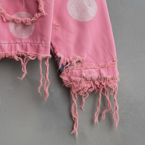 Giacca in <span class=keywords><strong>Denim</strong></span> di Cotone Twill per Uomo, Personalizzata dal Produttore, Rosa, con Zip e Effetto Consumato - Product Image 3