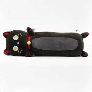 Almohada de cuerpo personalizada, juguete de cama cómodo y lindo relleno para regalo de novia, peluche de gato largo