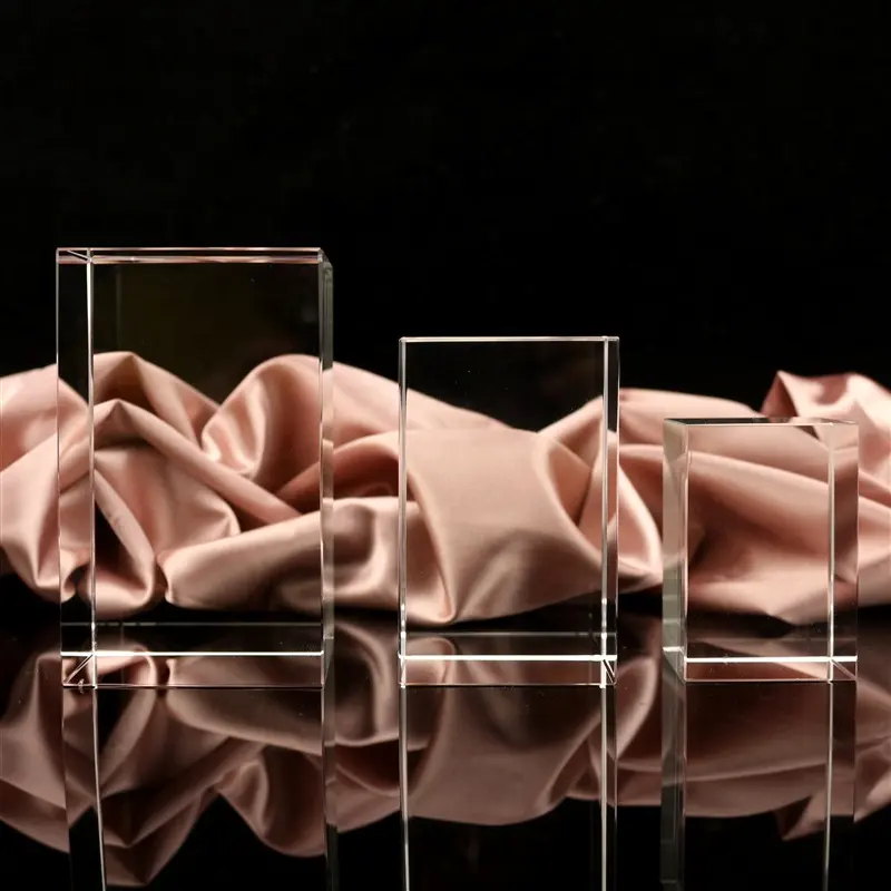 Kithmaker — Cube en verre de cristal K9, blocs de verre de cristal vides pour gravure, Cube en verre de cristal, poids artisanal, souvenir