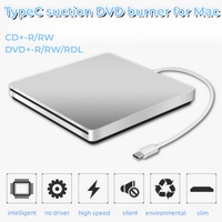 Unidades de CD de DVD de succión externa Tipo-C CD +-R/RW DVD +-Escritor de grabadora R/RW para computadora portátil Mac