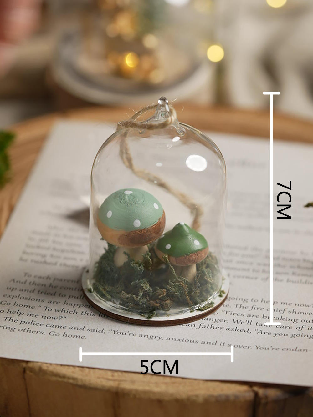 โคมไฟแก้วคอลัมน์ยาว-เห็ดสไตล์เห็ด