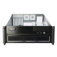 Casing Server Rakmount 4U EATX ATX Panel Aluminium Layar LCD 19 Inci, Kedalaman 450mm