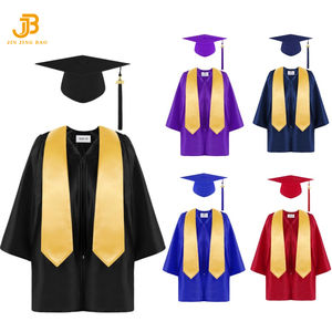 卸売 幼稚園 光沢のある卒業式ガウン 子供 小学校 卒業式ガウンとタッセル付き帽子 - Product Image 1