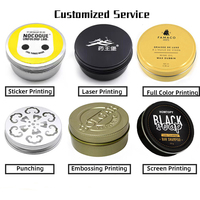 Pot en aluminium métallique rond personnalisé pour shampoing solide, impression couleur intégrale, petit format
