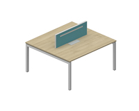 KALN Bureau de travail modulaire convertible moderne avec cloison, 4/6/8 places, en bois mélaminé écologique et durable