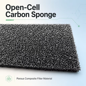 Nouveau <span class=keywords><strong>filtre</strong></span> en <span class=keywords><strong>mousse</strong></span> de carbone PU activée aux ions d'argent de 3 mm, en <span class=keywords><strong>coton</strong></span> composite alvéolé, pour la purification de l'eau et de l'<span class=keywords><strong>air</strong></span> - Product Image 1