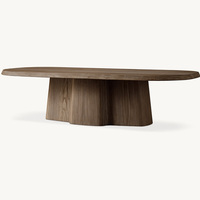 Table basse de salon Rhoohill, style moderne personnalisé, de haute qualité, en bois massif, table à thé longue rétro