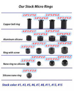 4Mm Aluminium Siliconen Micro Kralen Itip Hair Extension Tools Siliconen Micro Ringen - Product Image 6