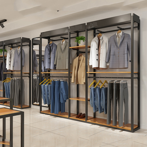 Perchero de Ropa Moderno y Personalizado para Boutique, Diseño Interior de Tienda de Moda Masculina, Mueble de Exhibición de Ropa de Pie - Product Image 2