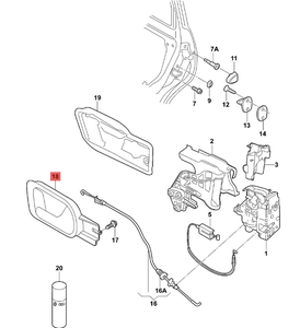 Manija de puerta interior delantera derecha 6J1837114A, parte delantera izquierda 6J1837113A para Seat <span class=keywords><strong>Ibiza</strong></span> 2009 2017 - Product Image 5