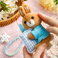 Porte-clés en peluche Peter Rabbit sous licence officielle, mignon lapin en peluche, pendentif doux, vente en gros, cadeau pour enfants, directement de l'usine