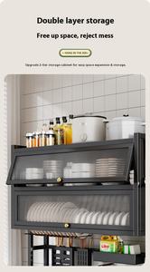 Étagère de rangement moderne à double couche pour évier de cuisine, support multifonctionnel de comptoir pour vaisselle, bols et assiettes - Product Image 6