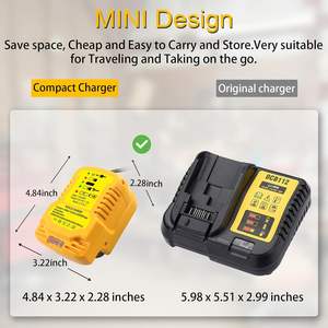 Cargador de <span class=keywords><strong>Coche</strong></span> Portátil Mini para Baterías de Iones de Litio DeW Alts de 20 V DCB206 DCB606, Cargador Compacto para Baterías DeWals de 18 V/20 V - Product Image 5