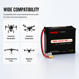 Batterie de drone stable à décharge rapide 10C 53.2V 16Ah, cellule lithium durable pour photographie aérienne, protection des plantes, cartographie, UAV - Product Image 4