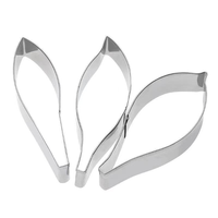 Lot de 3 moules à pétales de fleurs pour décoration de gâteaux, ensemble de découpoirs à fondant Barbadoslily