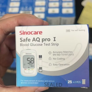 Moniteur de glycémie numérique Sinocare Safe AQ Pro I, lecteur de glycémie Sinocare, bandelettes de test pour diabétiques - Product Image 2