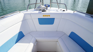 Kinocean Barca <span class=keywords><strong>da</strong></span> Pesca di Design Popolare, Lussuosa Barca <span class=keywords><strong>da</strong></span> Pesca in Alluminio con Console Centrale e Motore Fuoribordo per la Pesca d'Altura - Product Image 4