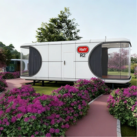 Capsule spatiale de luxe en acier pour glamping, étanche, solaire, panoramique, pour complexe forestier, hôtel boutique, camping, directement de l'usine