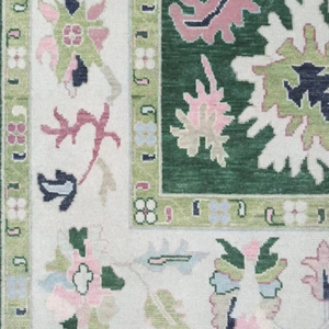 Oushak พรมทอมือพรมปูพื้นแนววินเทจขนาดใหญ่ปรับแต่งได้ลายแอบสแตรกต์สีสันสดใสสำหรับห้องนั่งเล่นประตูรถเด็ก - Product Image 3